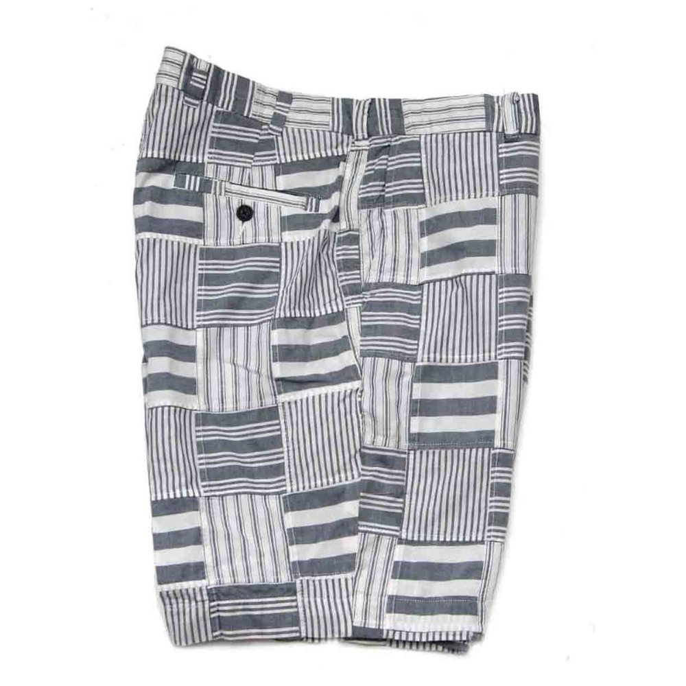 Brooks Brothers Bermuda Shorts Patchwork Stripe Flat Front Men's Size 36
